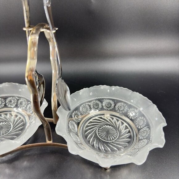 Mid Century Divided Tray With Bowls Dish Made In England Serving Tray Plated VTG - Picture 4 of 16